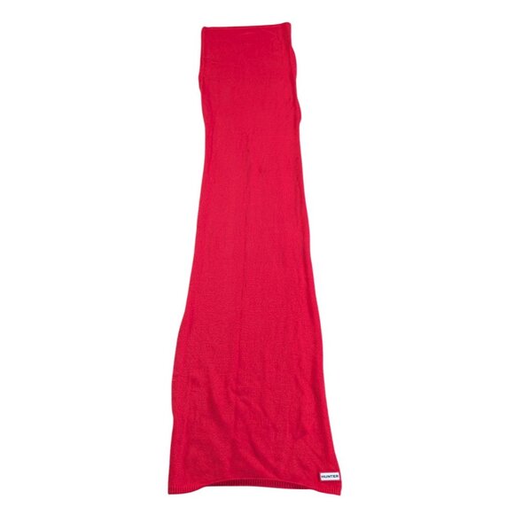 Hunter Original Boot Company Knit Scarf Red 81 x 17 Oversized Long Muffler wrap - Picture 1 of 4